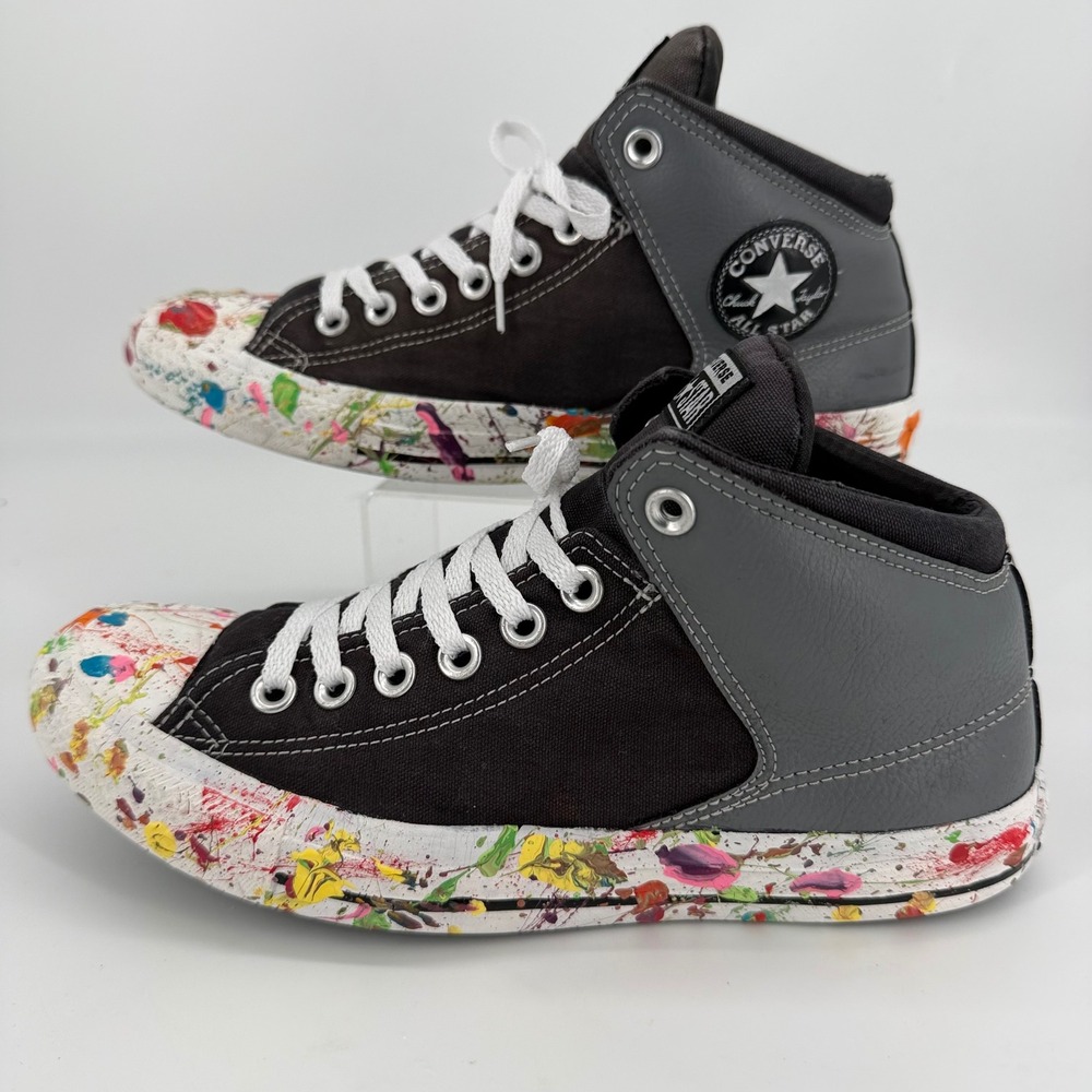 Converse Chuck Taylor All Star High Street Paint Splatter Black Grey 154841C 9W